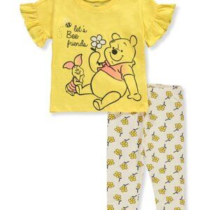 DISNEY GIRLS' 2-PIECE ARIEL LEGGINGS SET OUTFIT